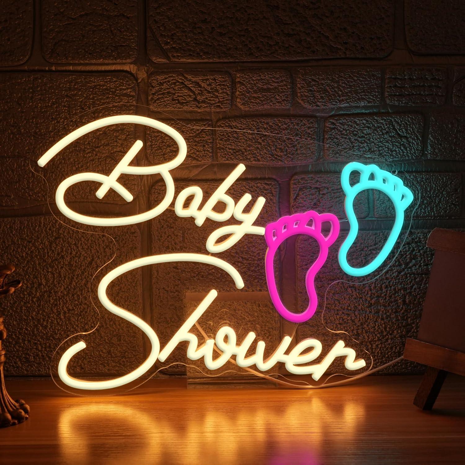 Neon Sign Party - Neonowy napis Baby Shower Oh Baby,