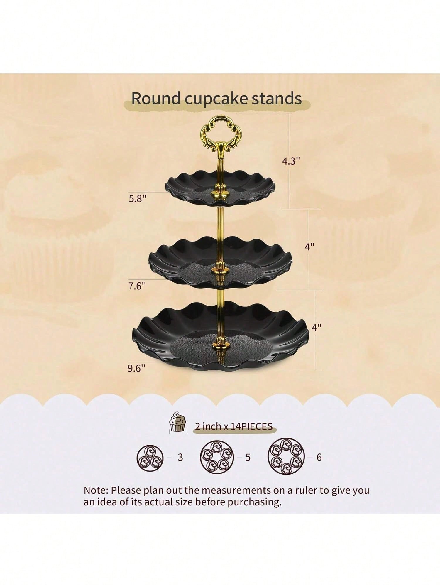 Elegancki, różowy zestaw plast – Cupcake Stand Tier recenzja i cena