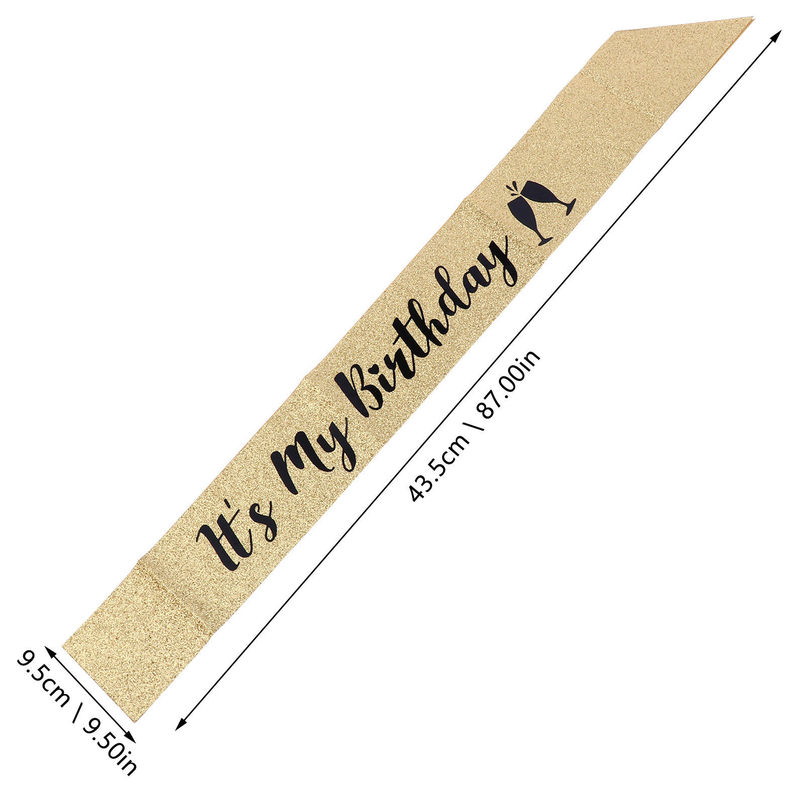 1 szt. Ozdobna opaska na ramię – Birthday Sash Glitter recenzja i cena