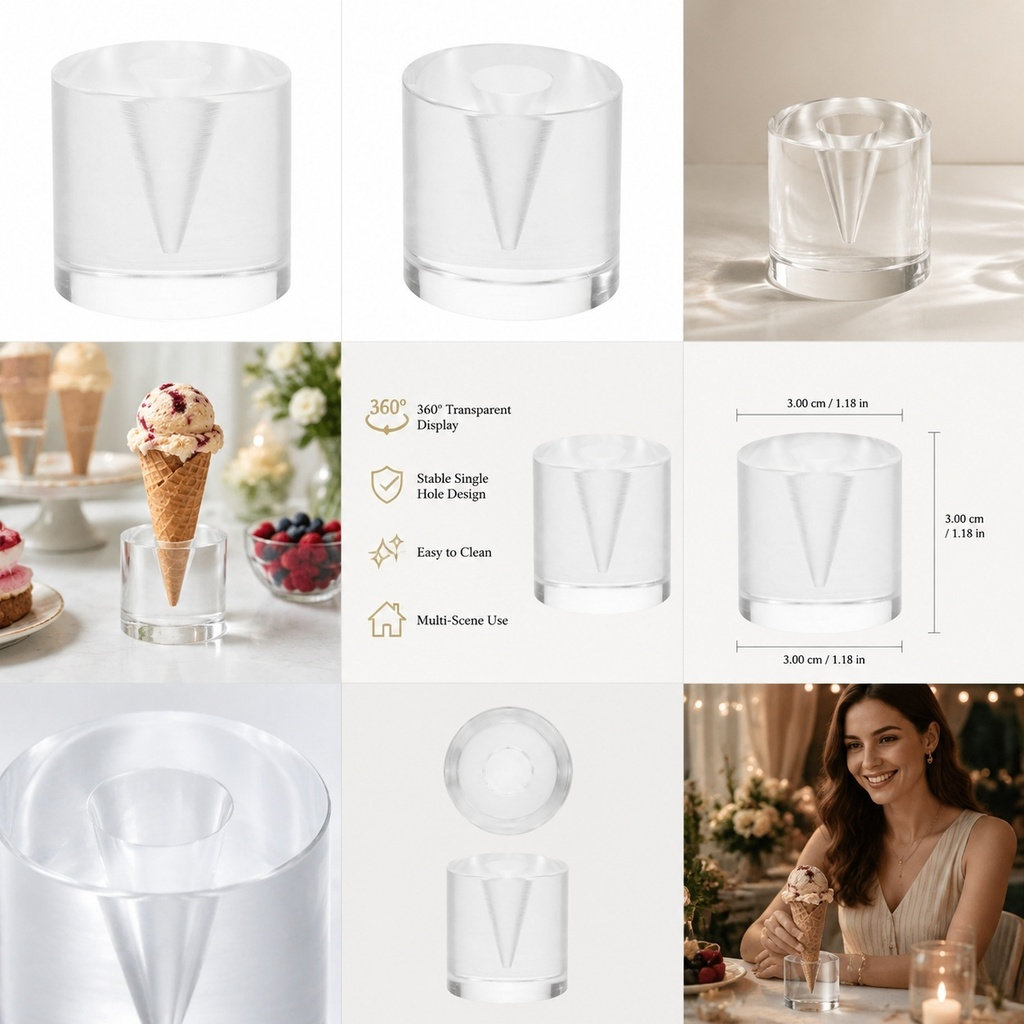 Przezroczysty stojak akrylowy  – Cotton Candy Cone recenzja i cena
