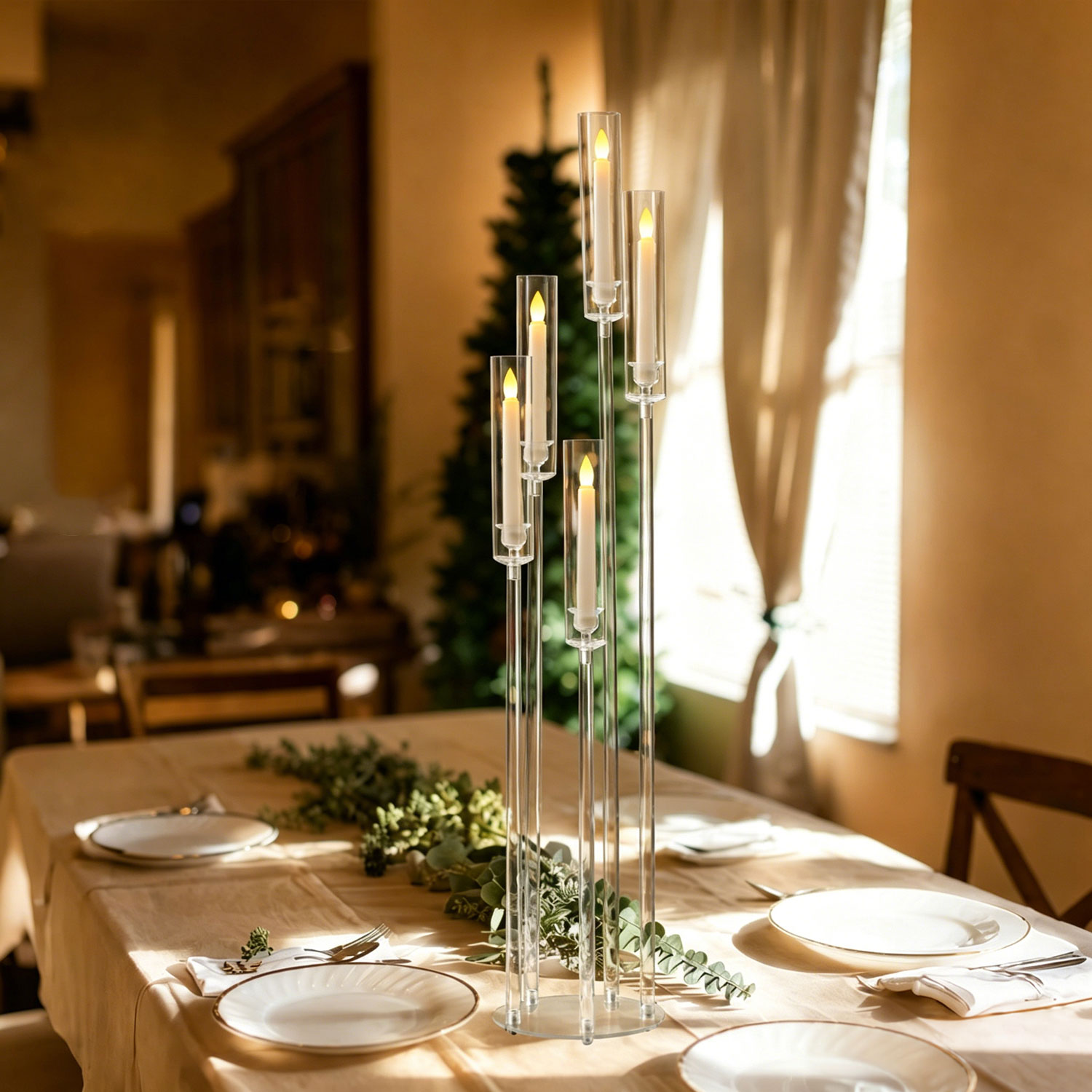 Akrylowy świecznik 5-ramienny, – Centerpiece Stick recenzja i cena